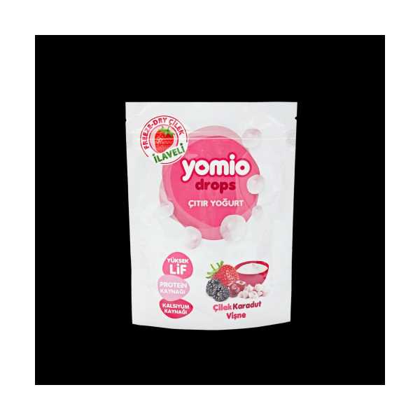 YOMİO DROPS - ÇİLEK İLAVELİ KIRMIZI MEYVELİ