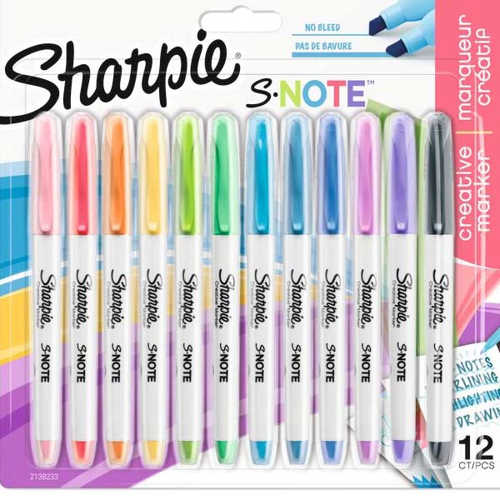 SHARPİE SNOTE KREATİF MARKER KALEM KARIŞIK 12Lİ