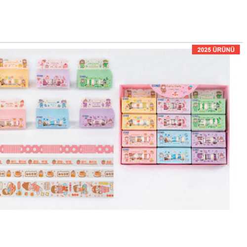 GIPTA RENKLİ BANT-SWEET 1,5MMX2M 3MMX2M 5Lİ SET