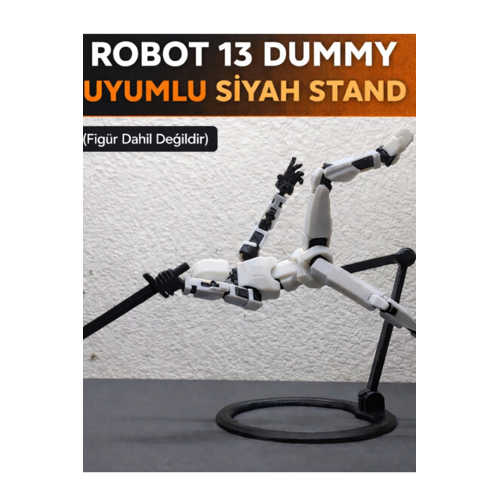 ROBOT 13 DUMMY UYUMLU SİYAH STAND 3 ADET (FİGÜR DAHİL DEĞİLDİR)