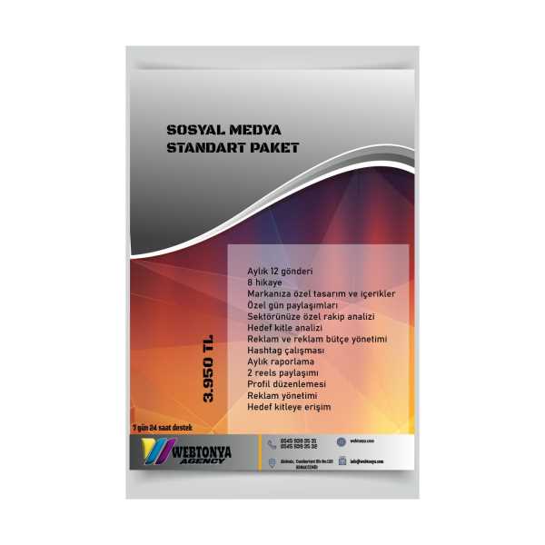 SOSYAL MEDYA YÖNETİMİ STANDART PAKET