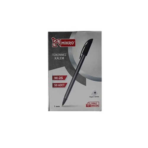 MİKRO M-25 TÜKENMEZ KALEM T.M. SİYAH -50-