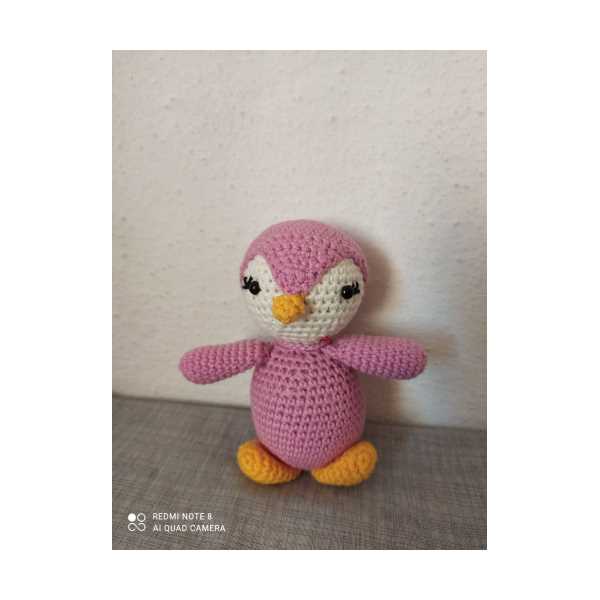 AMİGURUMİ PEMBE PENGUEN OYUNCAK EL ÖRGÜ