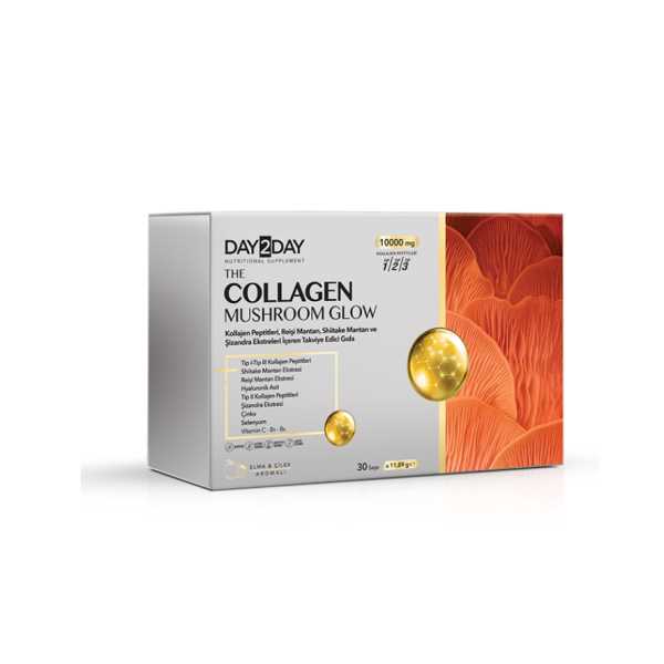 ORZAX DAY2DAY THE COLLAGEN MUSHROOM GLOW 30 SAŞE  REİŞİ VE SHİİTAKE MANTARI EKSTRELİ