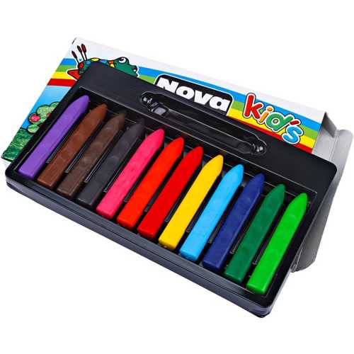 NOVA COLOR MUM BOYA JUMBO ÜÇGEN SİLİNEBİLİR 12RENK