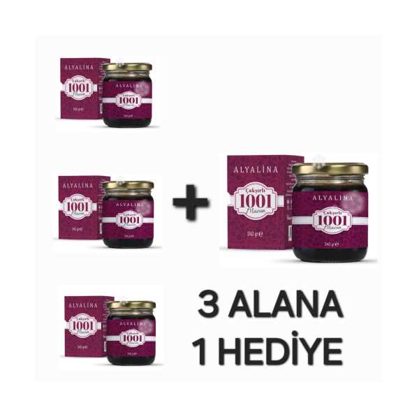 ALYALİNA 1001 ÇAKŞIRLI MACUN 3 ALANA + 1 HEDİYE