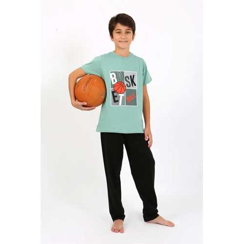 ERKEK ÇOCUK KISA KOL PENYE PIJAMA TAKIM SUYEŞILI