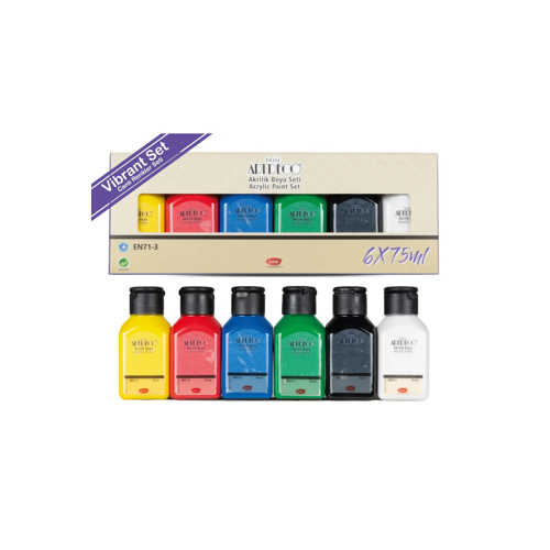 ARTDECO AKRİLİK BOYA 6X75ML SET CANLI RENKLER