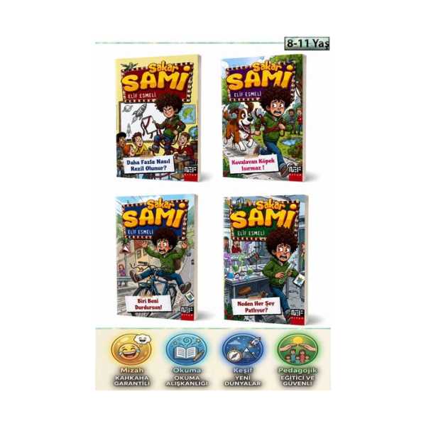 SAKAR SAMİ - 4 KİTAPLIK KOMİK MACERA SETİ (3, 4 VE 5. SINIFLAR İÇİN 8- 11 YAŞ)