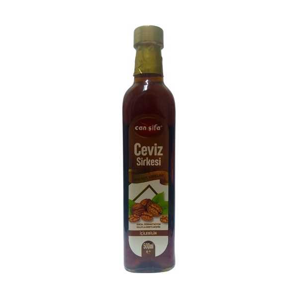 CAN ŞİFA DOĞAL FERMANTASYON KATKISIZ CEVİZ SİRKESİ CAM ŞİŞE 500 ML
