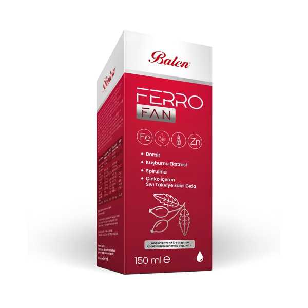 FERROFAN DEMİR, KUŞBURNU EKS. SPİRULİNA ÇİNKO İÇEREN ŞURUP - 150 ML
