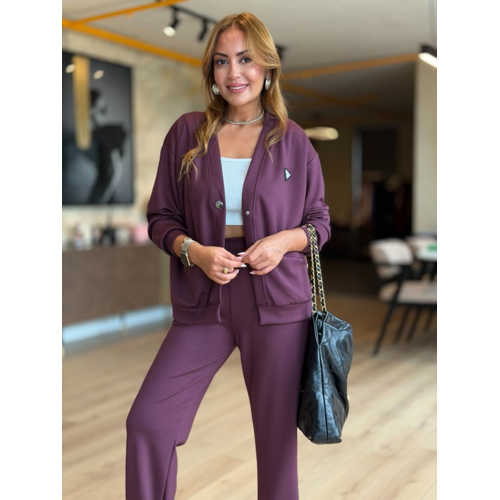 KADIN MODAL KUMAŞ ARMA DETAY HIRKA PANTOLON IKILI TAKIM