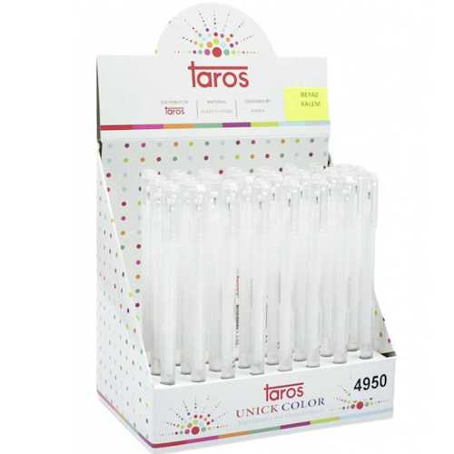 TAROS UNİCK COLOR BEYAZ KALEM 48Lİ