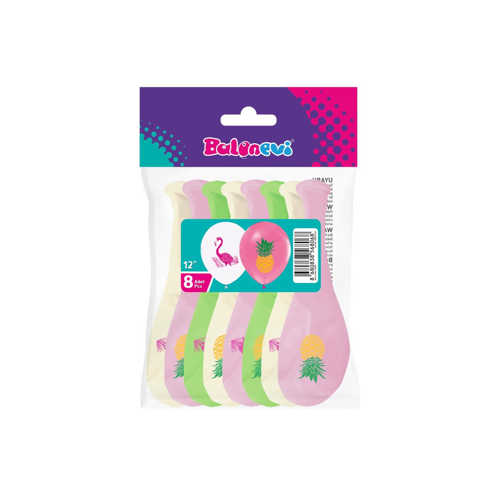 BALONEVİ BALON FLAMİNGO 12" 8Lİ