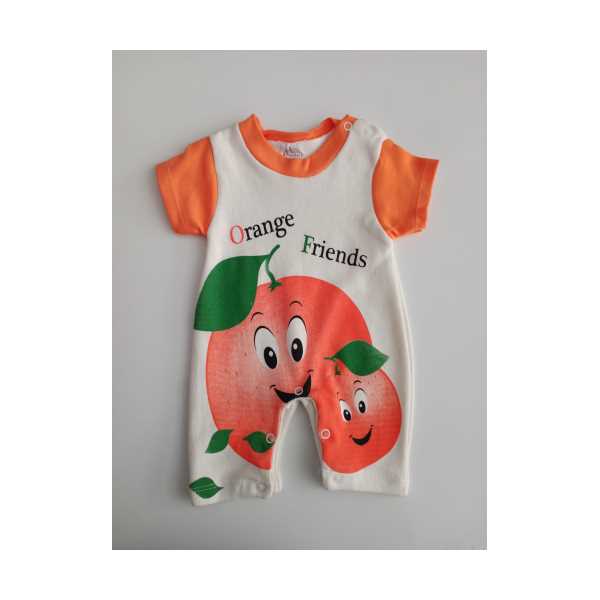 ORANGE FRİENDS BASKILI BEBEK TULUMU TUHFETOWER