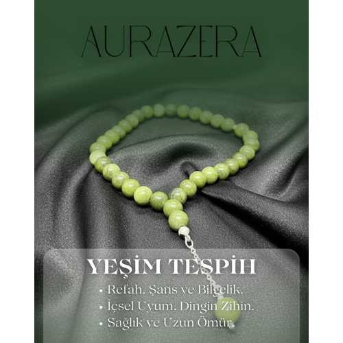 YEŞİM DOĞAL TAŞ TESPİH – DENGE VE ŞİFA TAŞI