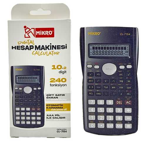 MİKRO CL-7154 DİJİTAL PRO HESAP MAKİNESİ SİYAH 240