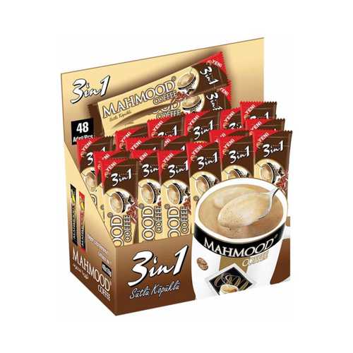 MAHMOOD COFFEE 3'Ü 1 ARADA SÜTLÜ KÖPÜKLÜ HAZIR KAHVE 48'Lİ 18 GR