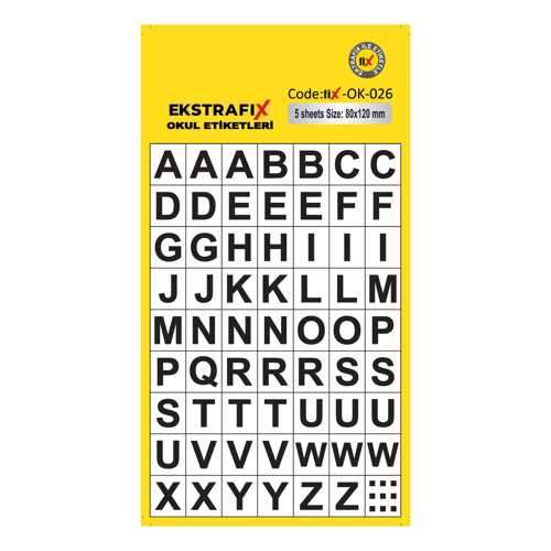 EKSTRAFİX (OK-026) OKUL ETİKET 80X120MM Q