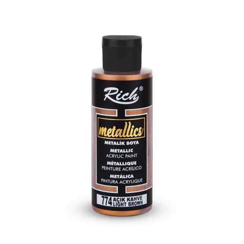 RİCH METALİK AKRİLİK 120ML 774 AÇIK KAHVE