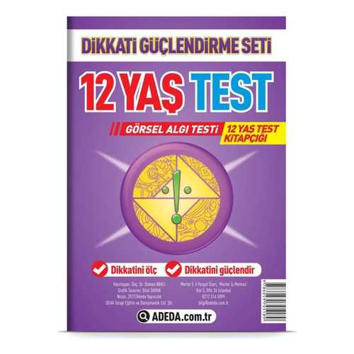 ADEDA DİKKATİ GÜÇLENDİRME SETİ GÖRSEL ALGI TEST 12