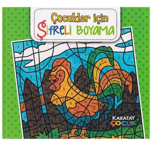 KARATAY MANDALA ÇOCUKLAR İÇİN ŞİFRELİ BOYAMA YEŞİL