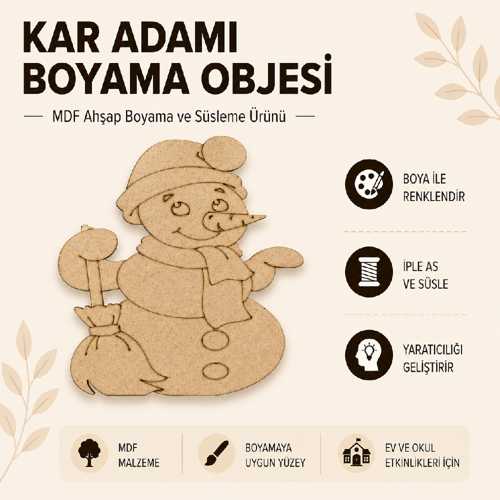 ESMAY MDF BOYAMA 16X16CM KARDAN ADAM