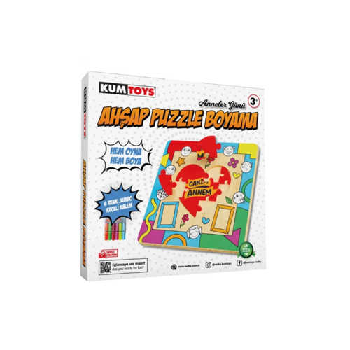 KUMTOYS AHŞAP PUZZLE BOYAMA