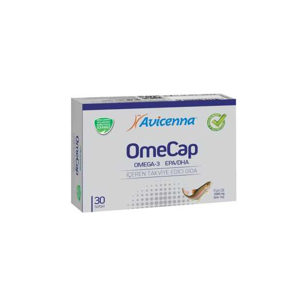 OMECAP OMEGA 3  (EPA, DHA)  İÇEREN TAKVİYE GIDA 30 SOFTJEL