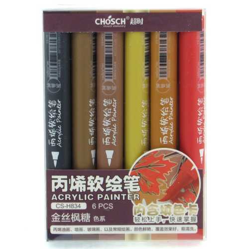 CHOSCH AKRİLİK KALEM PASTEL 6 RENK CS-H834
