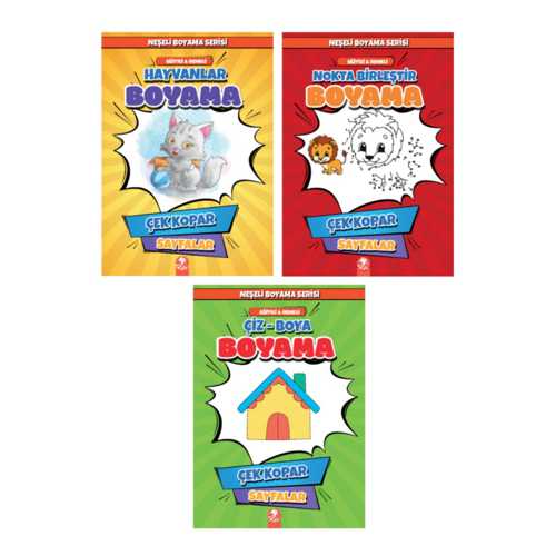 NEŞELİ BOYAMA SERİSİ - RENKLİ (3 KİTAP)