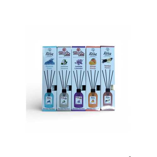 BAMBU ÇUBUKLU ODA KOKUSU JASMİNE MANGO VANİLYA OKYANUS LAVANTA 100 ML | 5'Lİ ORTAM KOKUSU