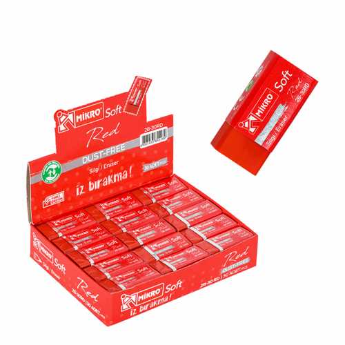 MİKRO 2B-30RD (KIRMIZI) SOFT SİLGİ