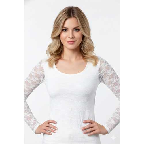 TÜLLÜ UZUN KOL BODY B357