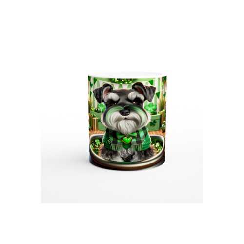 ST. PATRİCK TEMALI SCHNAUZER KÖPEK BASKILI KUPA BARDAK