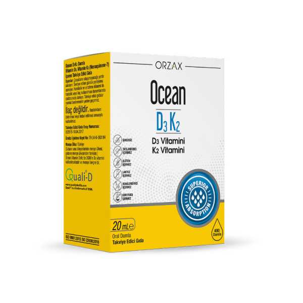 OCEAN D3K2 20 ML ORAL DAMLA / 400 DOZ  