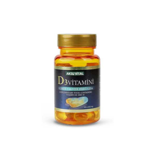 AKSUVİTAL VİTAMİN D3 60 ADET SOFTJEL YUMUŞAK KAPSÜL