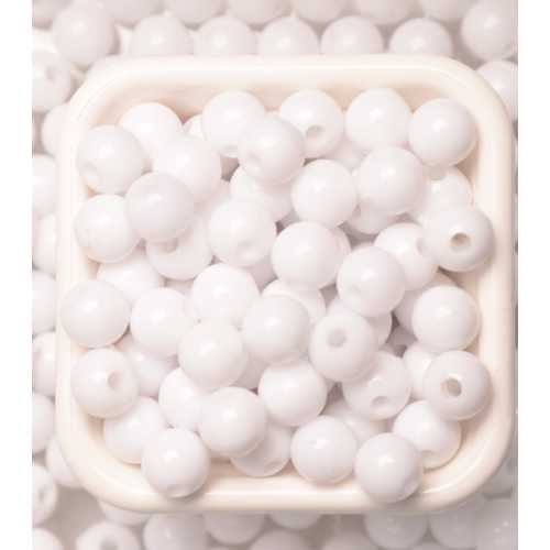 PLASTİK MAKROME BONCUK 10MM 500GR BEYAZ B3980