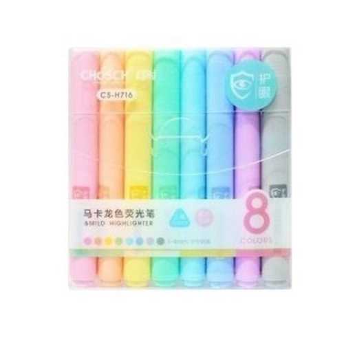 CHOSCH FOSFORLU KALEM PASTEL RENK 8Lİ