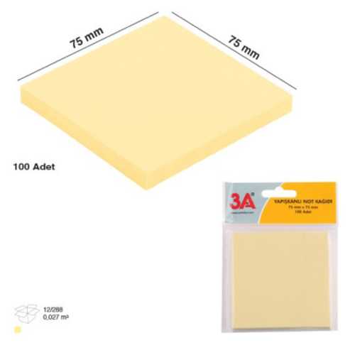 ARK POST-İT PASTEL 75X75 100LÜ