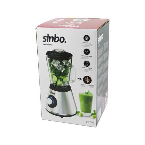 TURBO DOĞRAYICI BLENDER BUZ KIRICI 6LI BIÇAK=PASLANMAZ ÇELİK - 1.5LT CAM HAZNE 2 KADEME HIZ 400W 180