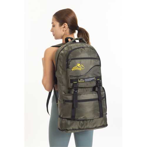 HAKİ LİTRE KÖRÜKLÜ DAĞCI SIRT ÇANTASI ÇOK GÖZLÜ KAMPÇI SEYAHAT DAĞCI OUTDOOR 55 10 LİTRE