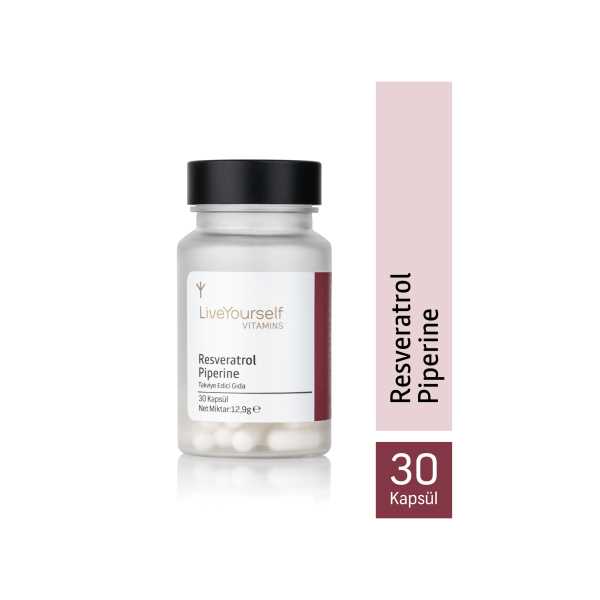 LIVEYOURSELF RESVERATROL PİPERİNE – 30 KAPSÜL