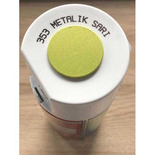 AKÇALI SPREY METALİK BOYA SARI 353 400ML