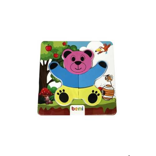 BEMİ AHŞAP PUZZLE SEVİMLİ HAYVANLAR 15X15 18+