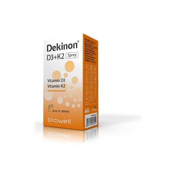 BİOWELL DEKİNON D3 K2 SPREY 20 ML 130PUF