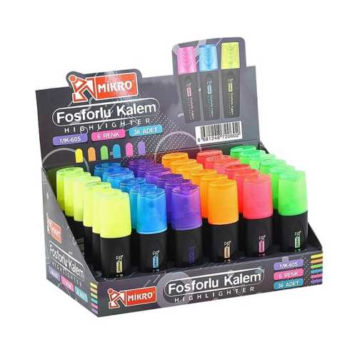 MİKRO MK-605-36 RENKLİ FOSFORLU KALEM -4-