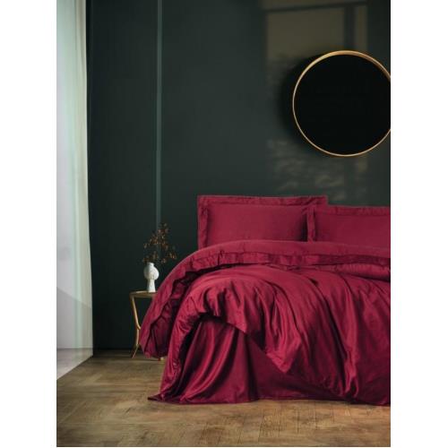 COTTON BOX TEK KIŞILIK SATEN NEVRESIM TAKIMI ELEGANTE BORDO