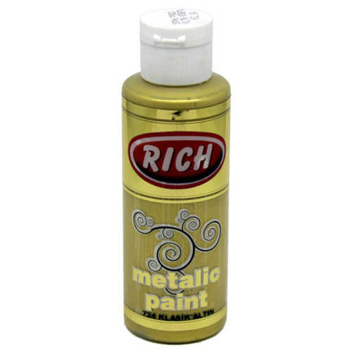 RİCH METALİK AKRİLİK 120ML 724 KLASİK ALTIN