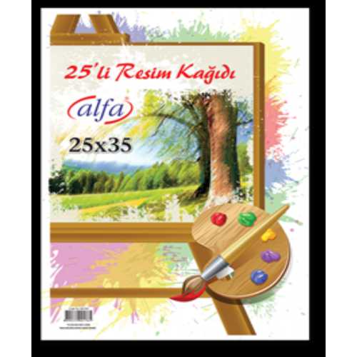 ALFA 25X35 RESİM KAĞIDI 25Lİ